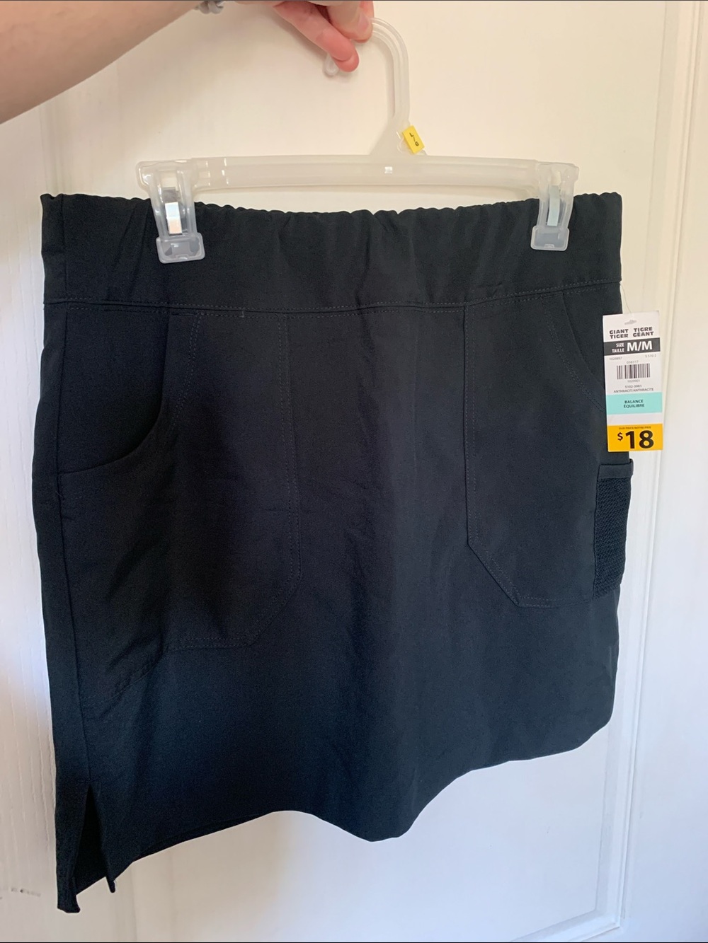Black Utility Pocket Skort